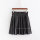 Pleated PU Leather Mini Skirt